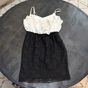 Y2K Xhilaration Black and Cream Mini Dress